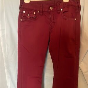 Red Straight-Leg Jeans